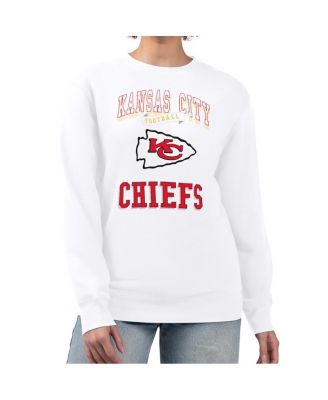 G-III 4Her by Carl Banks - Women's White Kansas City Chiefs Team Logo Graphic Tri-Blend Pullover Sweatshirt