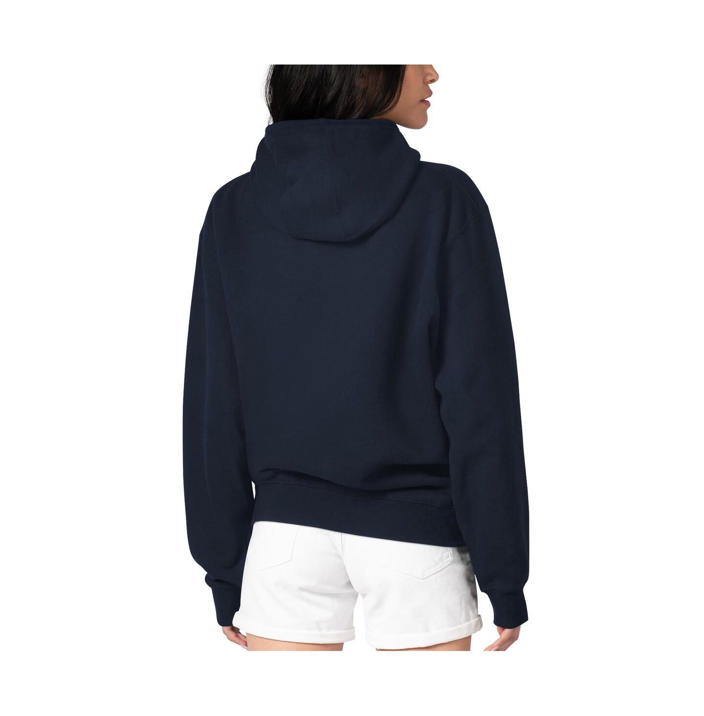 Женское худи G-III 4Her by Carl Banks Navy Chicago Bears Football Logo Fleece Tri-Blend Pullover — фото 2
