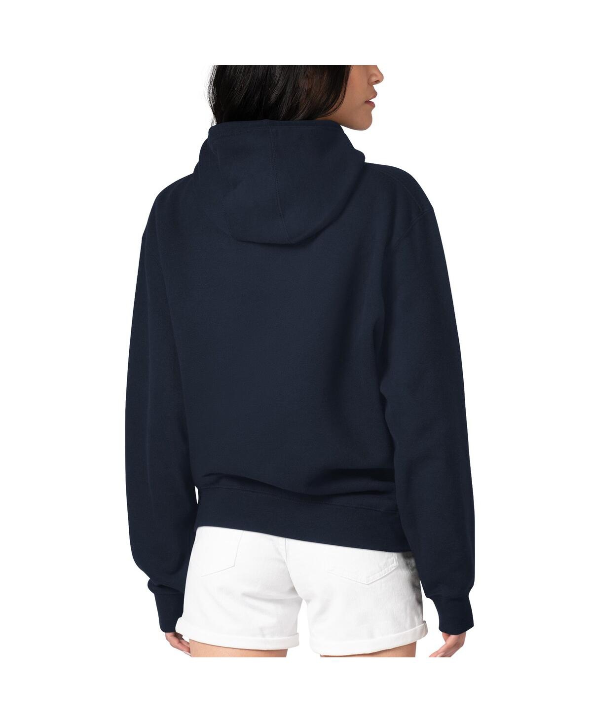 G-iii 4her By Carl Banks Women's Navy Chicago Bears Football Logo Fleece Tri-blend Pullover Hoodie In Blue
