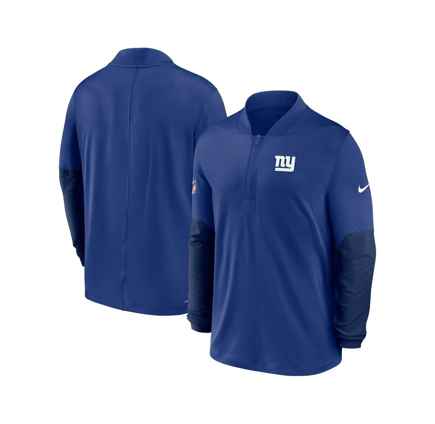 Men's Royal New York Giants Sideline Dri-FIT Half-Zip Pullover Hoodie