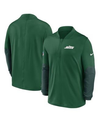 Men's Green New York Jets Sideline Dri-FIT Half-Zip Pullover Hoodie