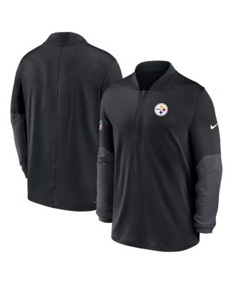 Men's Black Pittsburgh Steelers Sideline Dri-FIT Half-Zip Pullover Hoodie