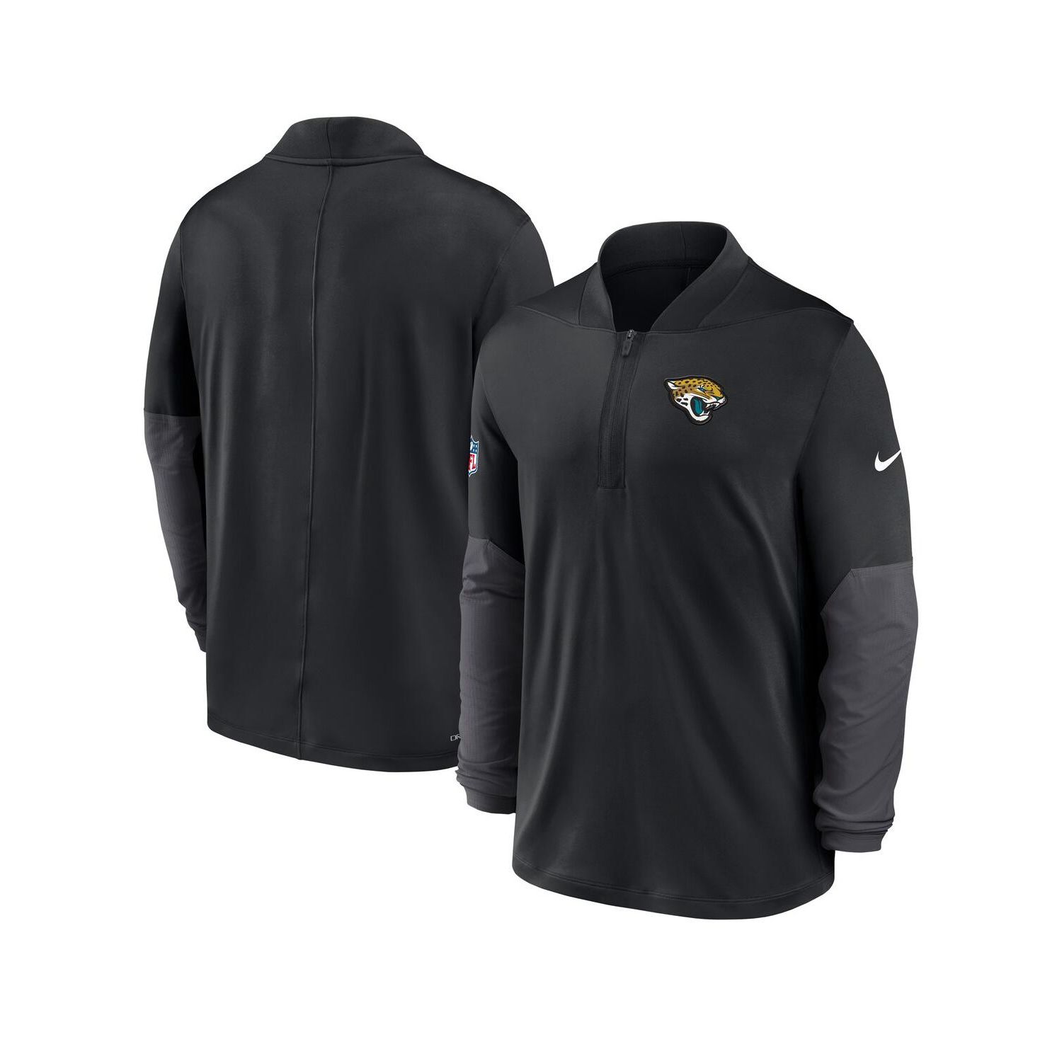 Men's Black Jacksonville Jaguars Sideline Dri-FIT Half-Zip Pullover Hoodie