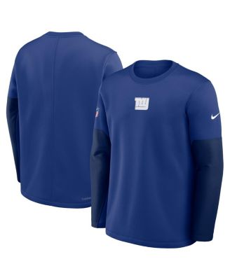Men's Royal New York Giants Sideline Coach Therma-FIT Long Sleeve T-Shirt