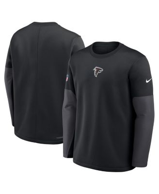 Men's Black Atlanta Falcons Sideline Coach Therma-FIT Long Sleeve T-Shirt