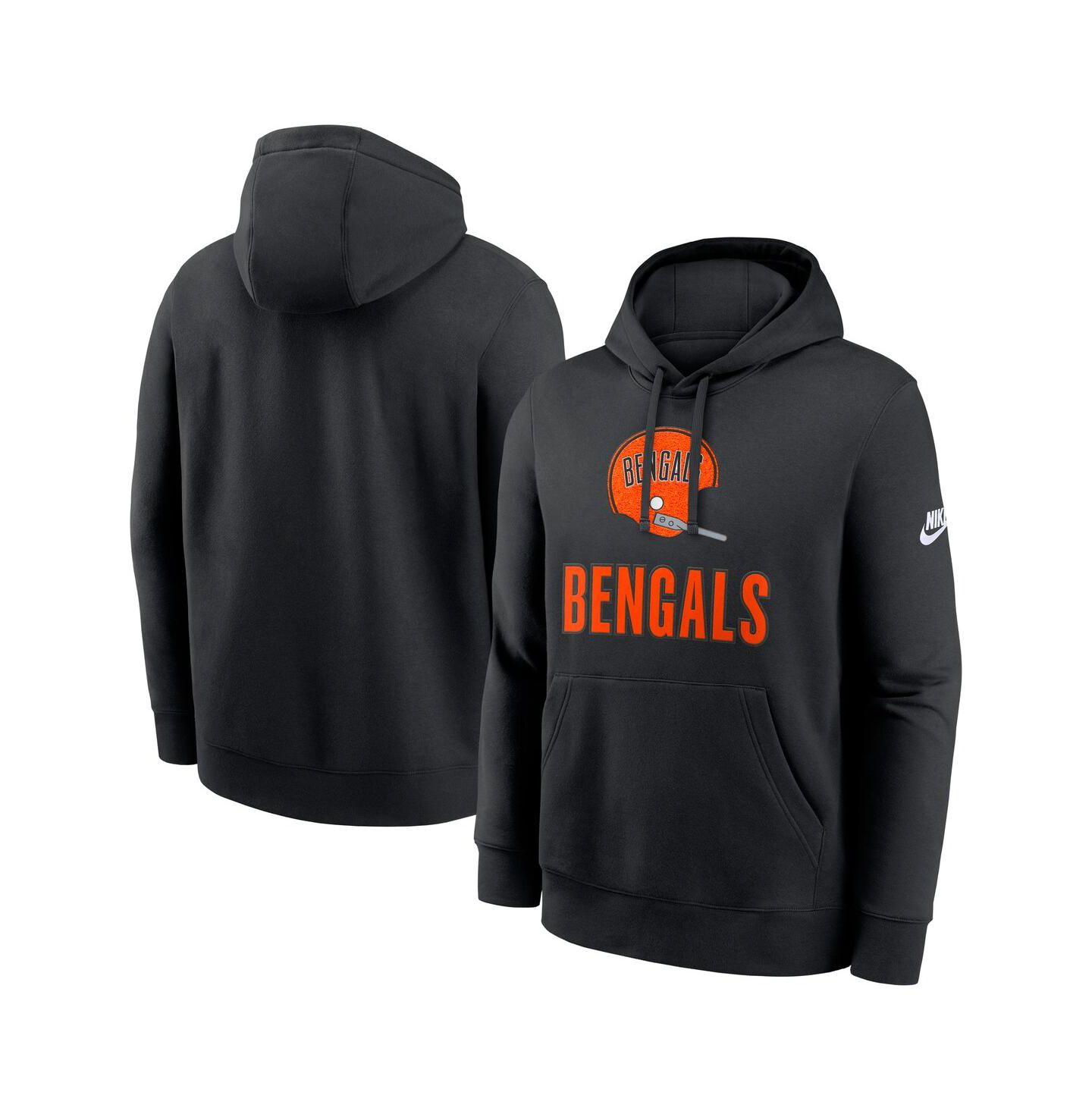 Мужское худи Nike Black Cincinnati Bengals Best Season Rewind Club Pullover — фото 1