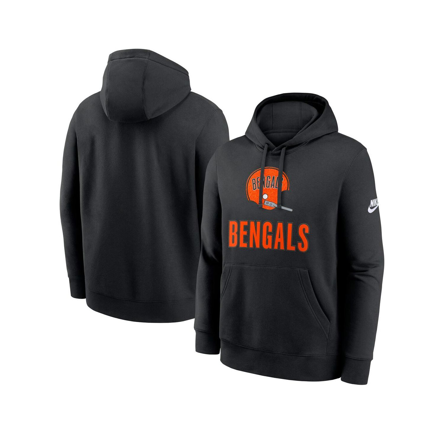 Men's Black Cincinnati Bengals Best Season Rewind Club Pullover Hoodie