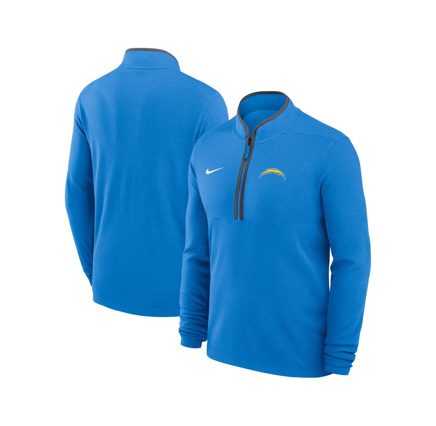 Men's Powder Blue Los Angeles Chargers Lightweight Victory Dri-FIT Half-Zip Pullover Hoodie