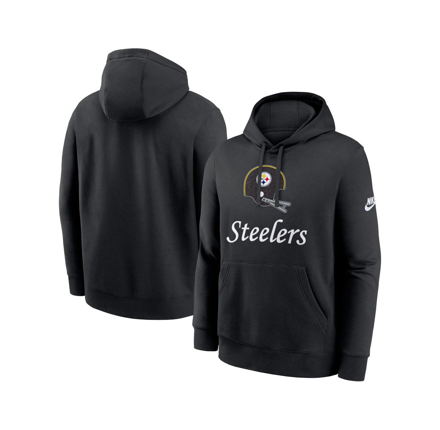 Men's Black Pittsburgh Steelers Best Season Rewind Club Pullover Hoodie