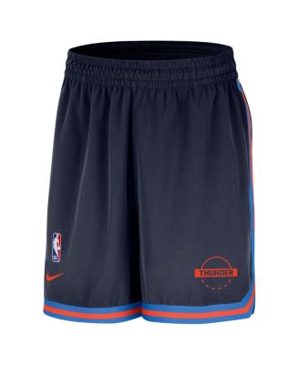 Men's Navy Oklahoma City Thunder Authentic Practice DNA Woven Performance Shorts