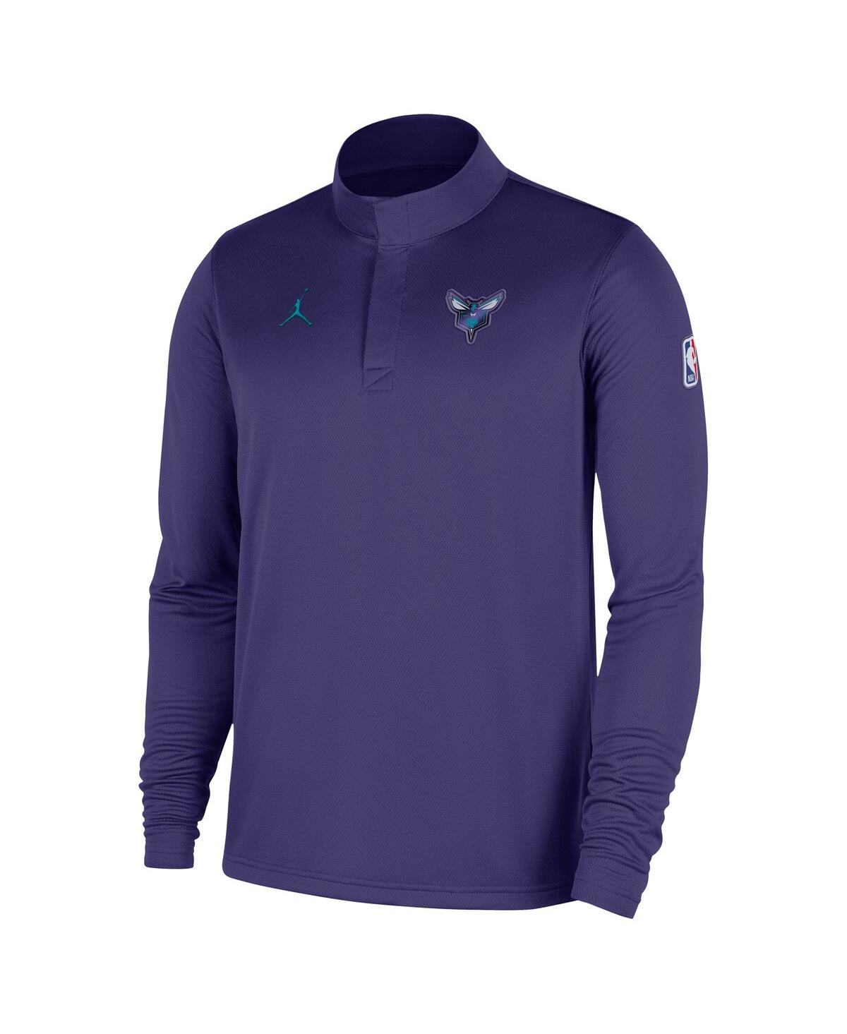 Nike Men's Purple Charlotte Hornets 2025/26 Authentic Coaches Quarter-Zip Dri-Fit Sweatshirt