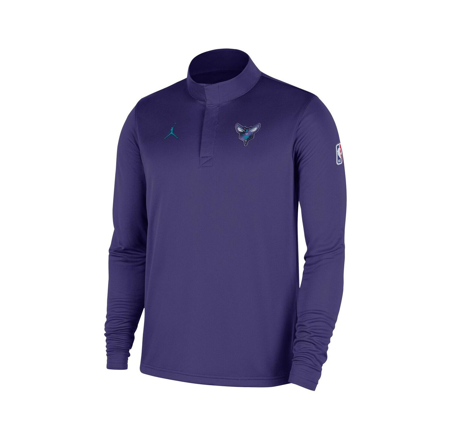 Men's Purple Charlotte Hornets 2025/26 Authentic Coaches Quarter-Zip Dri-Fit Sweatshirt