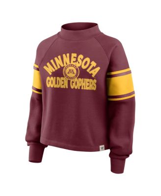 Women's Maroon Minnesota Golden Gophers Oversized Hometown Premium Punt Coverage Raglan Pullover Sweatshirt