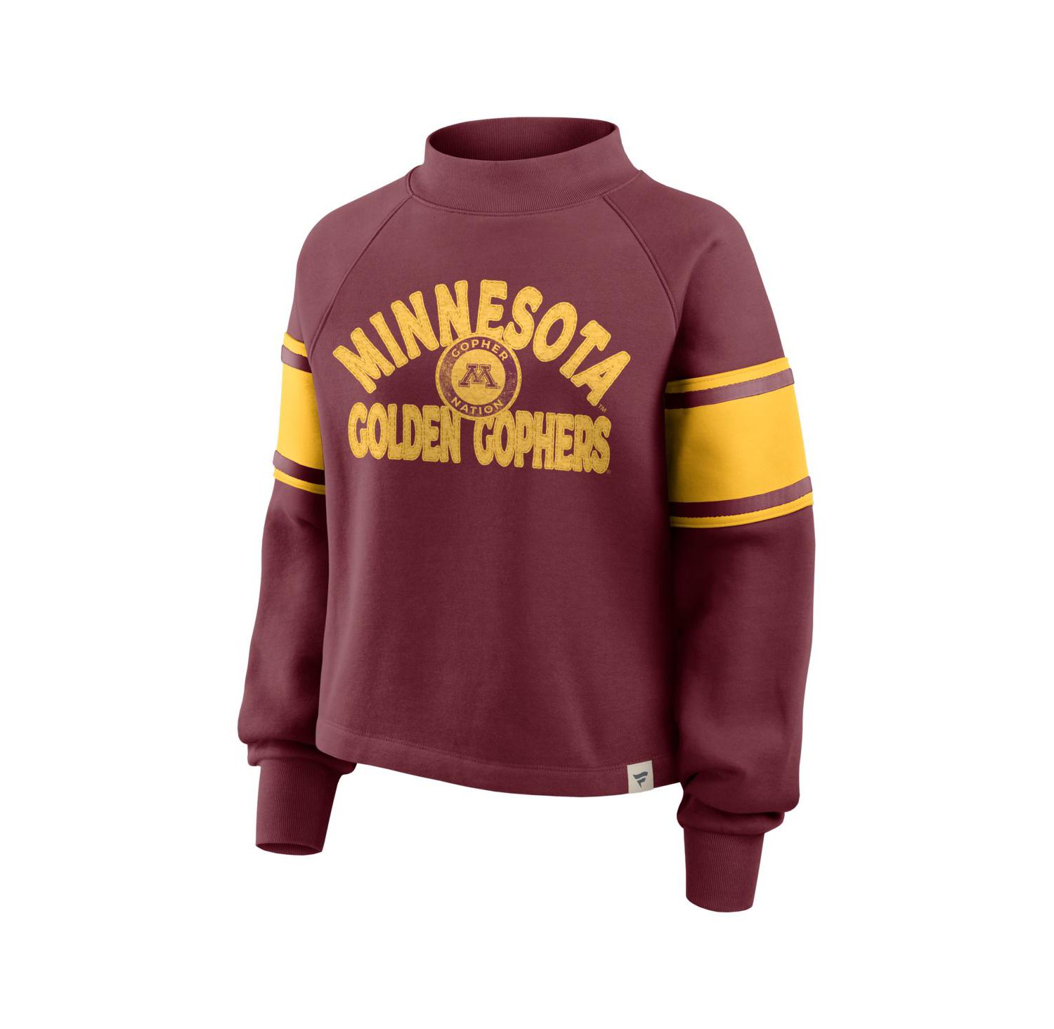 Women's Maroon Minnesota Golden Gophers Oversized Hometown Premium Punt Coverage Raglan Pullover Sweatshirt