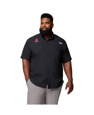 Columbia - Men's Black Alabama Crimson Tide Big Tall Tamiami Omni-Shade Button-Down Shirt