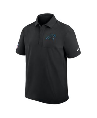 Men's Black Carolina Panthers Sideline Woven Dri-FIT Polo Shirt