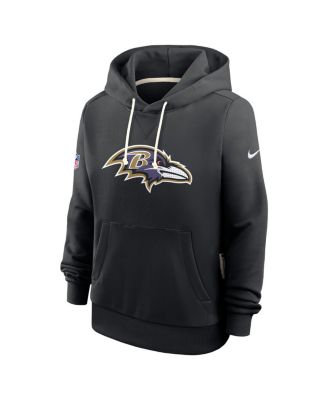 Women's Black Baltimore Ravens Sideline Standard Issue&nbsp;Initial Home&nbsp;Dri-FIT Hoodie