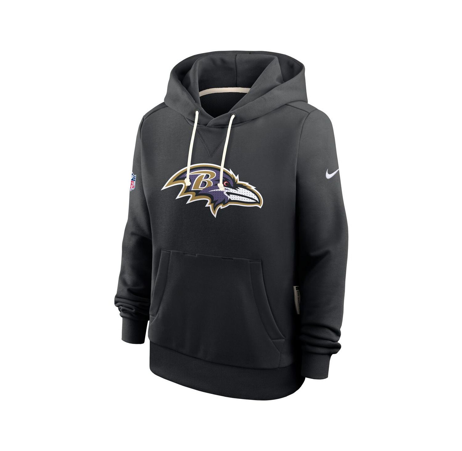 Women's Black Baltimore Ravens Sideline Standard Issue Initial Home Dri-FIT Hoodie