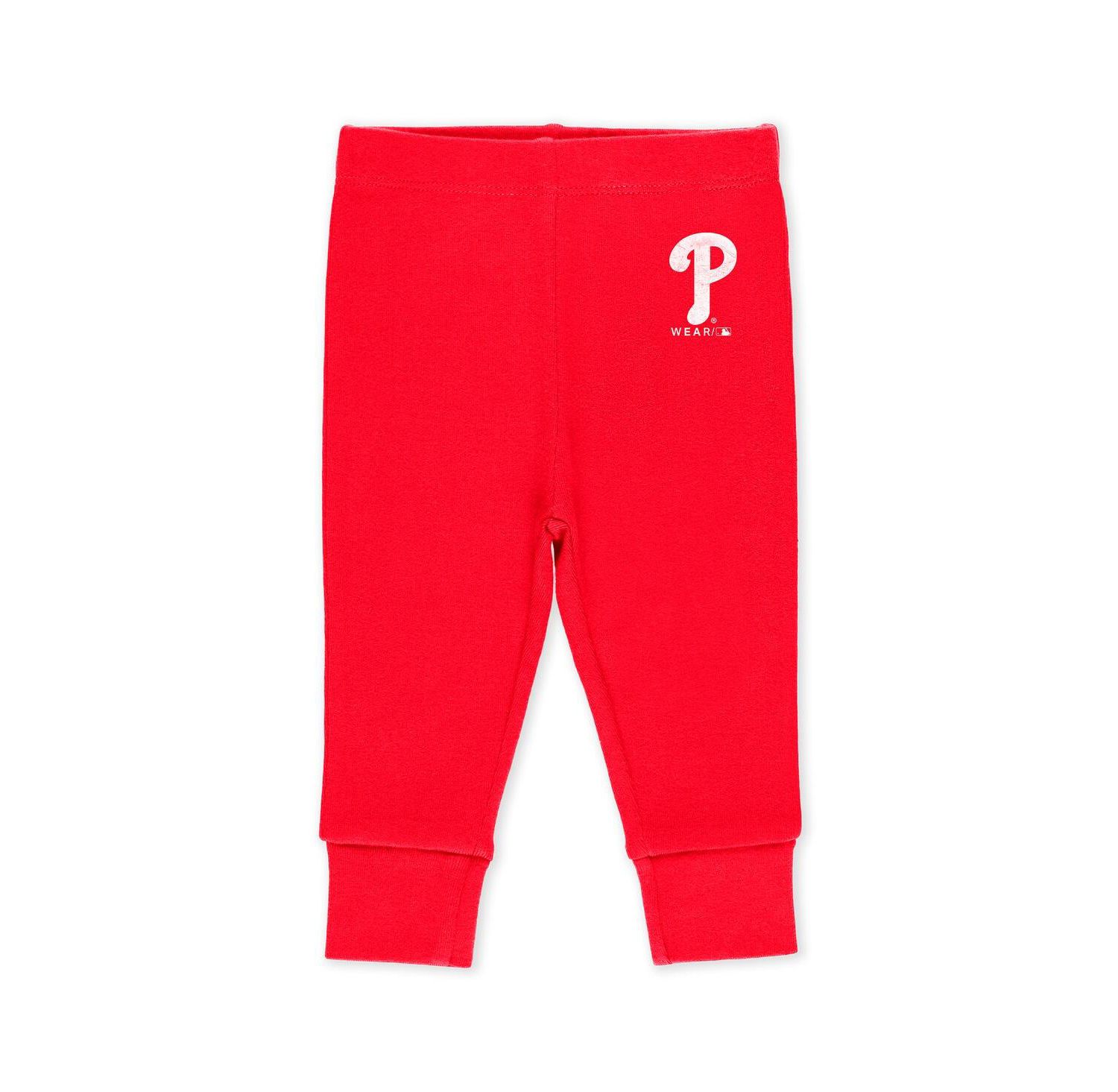 Baby Boys and Girls 3-Piece Heather Gray/White/Red Philadelphia Phillies Turn Me Around Bodysuits and Pants Set