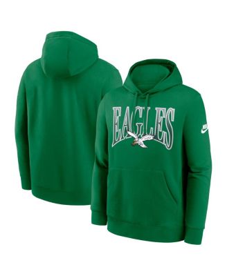Nike - Men's Green Philadelphia Eagles Full Blitz Club Fleece Pullover Hoodie