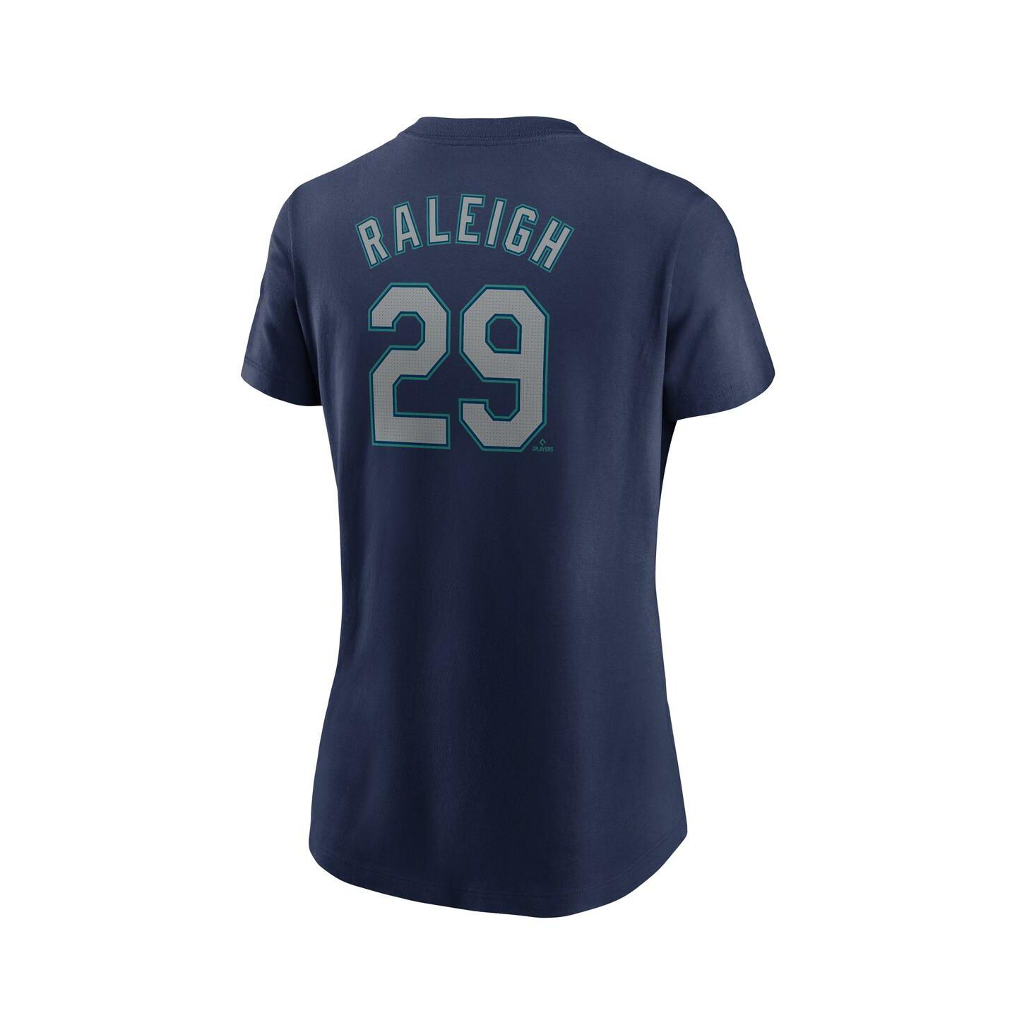 Женская футболка Nike Cal Raleigh Navy Seattle Mariners Fuse Name & Number — фото 2