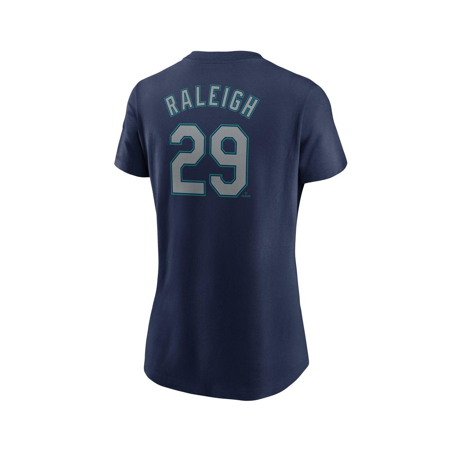 Women's Cal Raleigh Navy Seattle Mariners Fuse Name & Number T-Shirt
