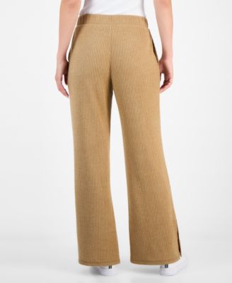 Women's High-Rise Wide-Leg Knit Pants