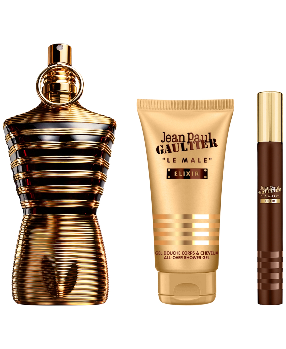 Jean Paul Gaultier 3-pc. Le Male Elixir Parfum Gift Set In Transparent