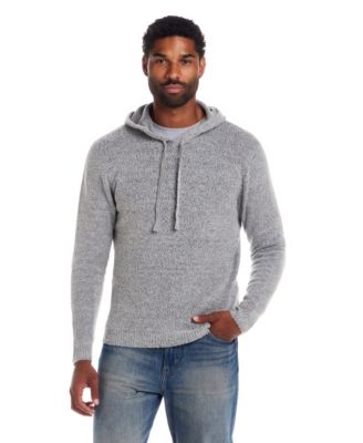 Men's Boucle Textured Hoodie Sweater