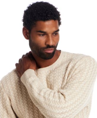 Men's Braided Crewneck Sweater