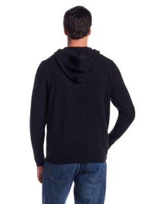 Men's Boucle Textured Hoodie Sweater