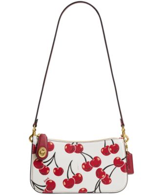 COACH - Penn Small Cherry Print Leather Shoulder Bag