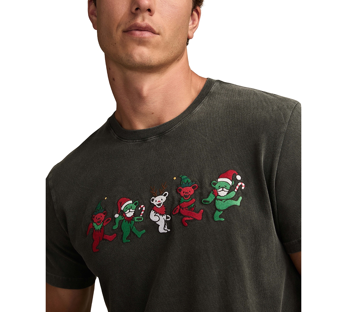 Lucky Brand Men's Grateful Dead Bears Printed Crewneck T-Shirt
