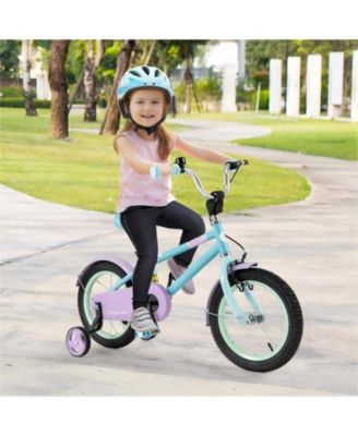 Kids Bike with Adjustable Handlebar and Saddle Purple-14 Inches