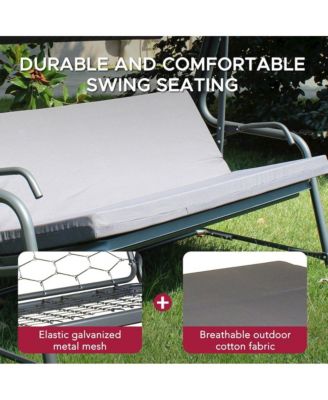 4-Seat Luxury Swing and Bed with Elastic Metal Mesh Seat