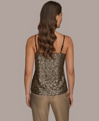 Women's Metallic Sequin Camisole Top