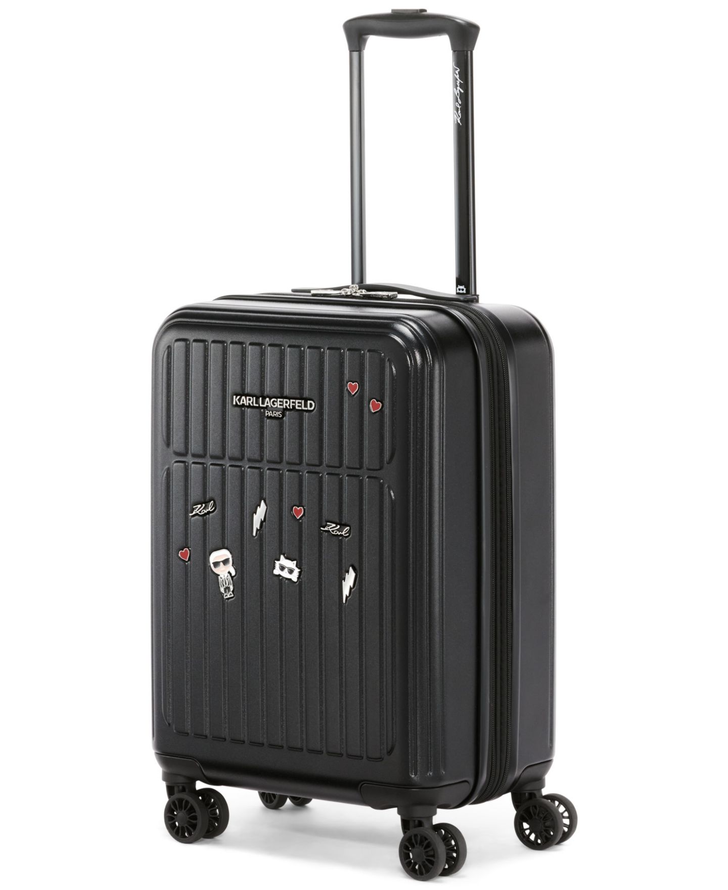 Чемодан KARL LAGERFELD PARIS Sentimental Voyage 21" Upright Luggage, цвет: Чёрный — фото 1