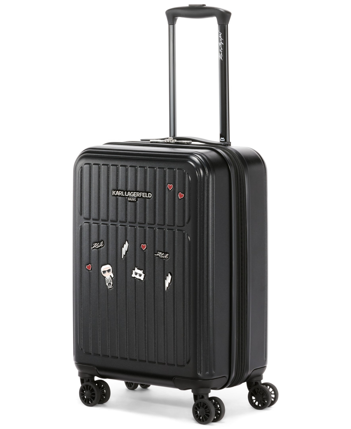 Karl Lagerfeld Sentimental Voyage 21" Upright Luggage In Black