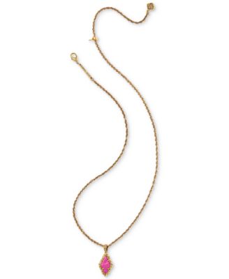 Adeline Short Pendant Metal-Tone Teardrop Necklace