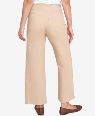 Petite Embroidered Stretch Pull-On Pants