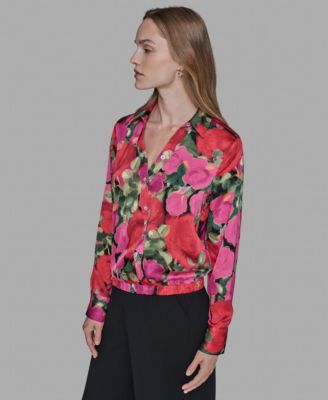 Petite Floral Long Sleeve Top