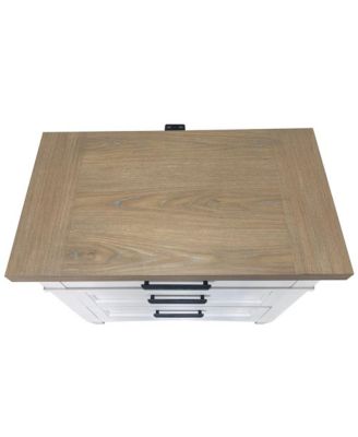 Parker House Americana Modern Bedroom 3 Drawer Nightstand with Charging Station