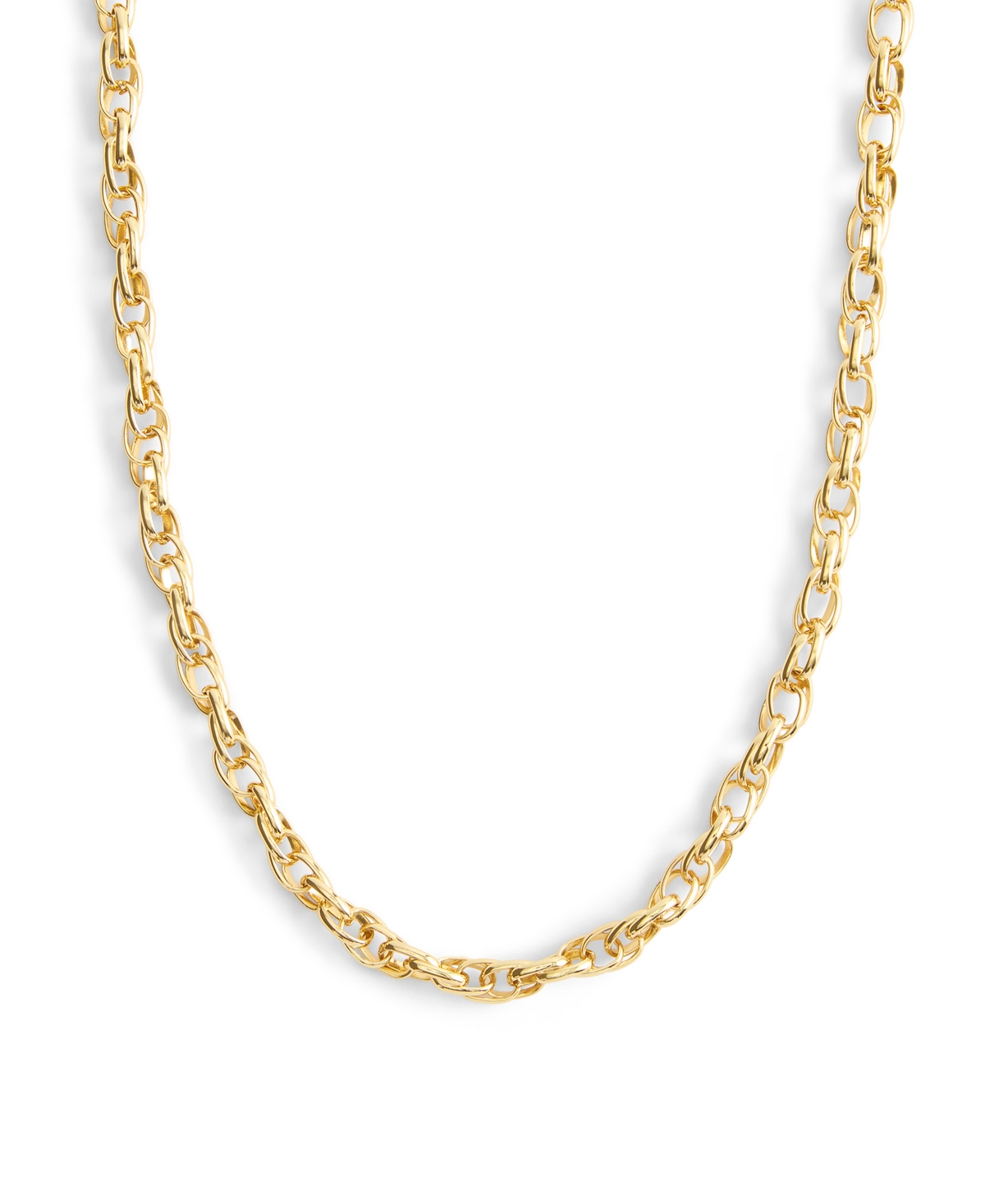 Coach Gold Plated Interlocking Collar Necklace - Shiny Gold