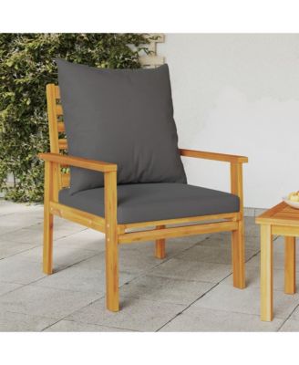 Sofa Chair Dark grey Solid acacia wood Modern