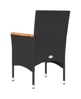 Garden Chair Black, Cream White