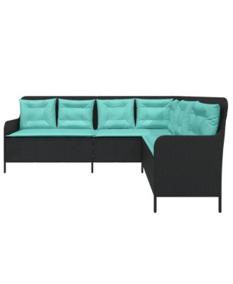 Patio Sofa Black, Turquoise