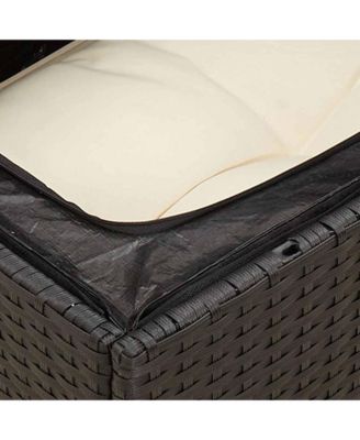 Garden Sofa Black, Cream White