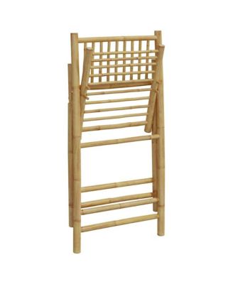 Bistro Chair Set of 2 Dark grey Bamboo, Polyester Standard