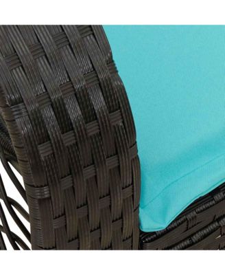 Patio Rocking Chair Black, Turquoise