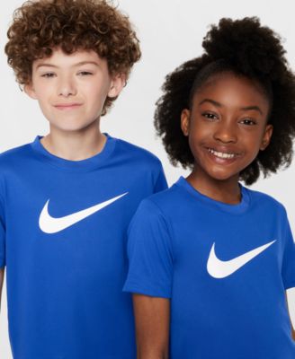 Big Kids' Legend Swoosh-Logo Crewneck Dri-FIT T-Shirt